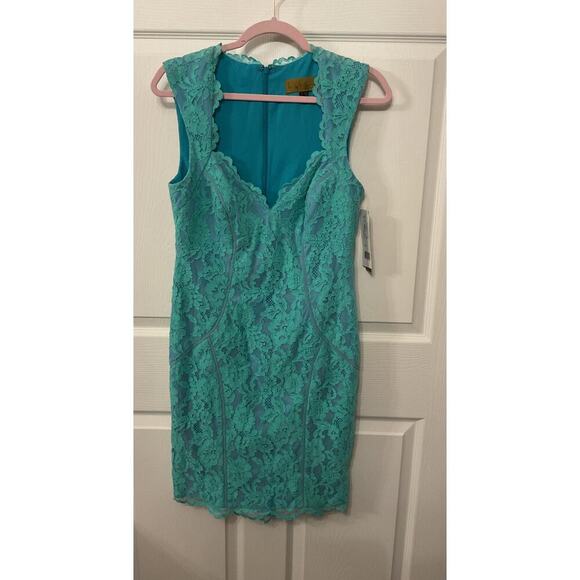 NWT Nicole Miller Full Lace Corset Fitted Silhouette Cocktail Dress, 8 - Picture 2 of 7